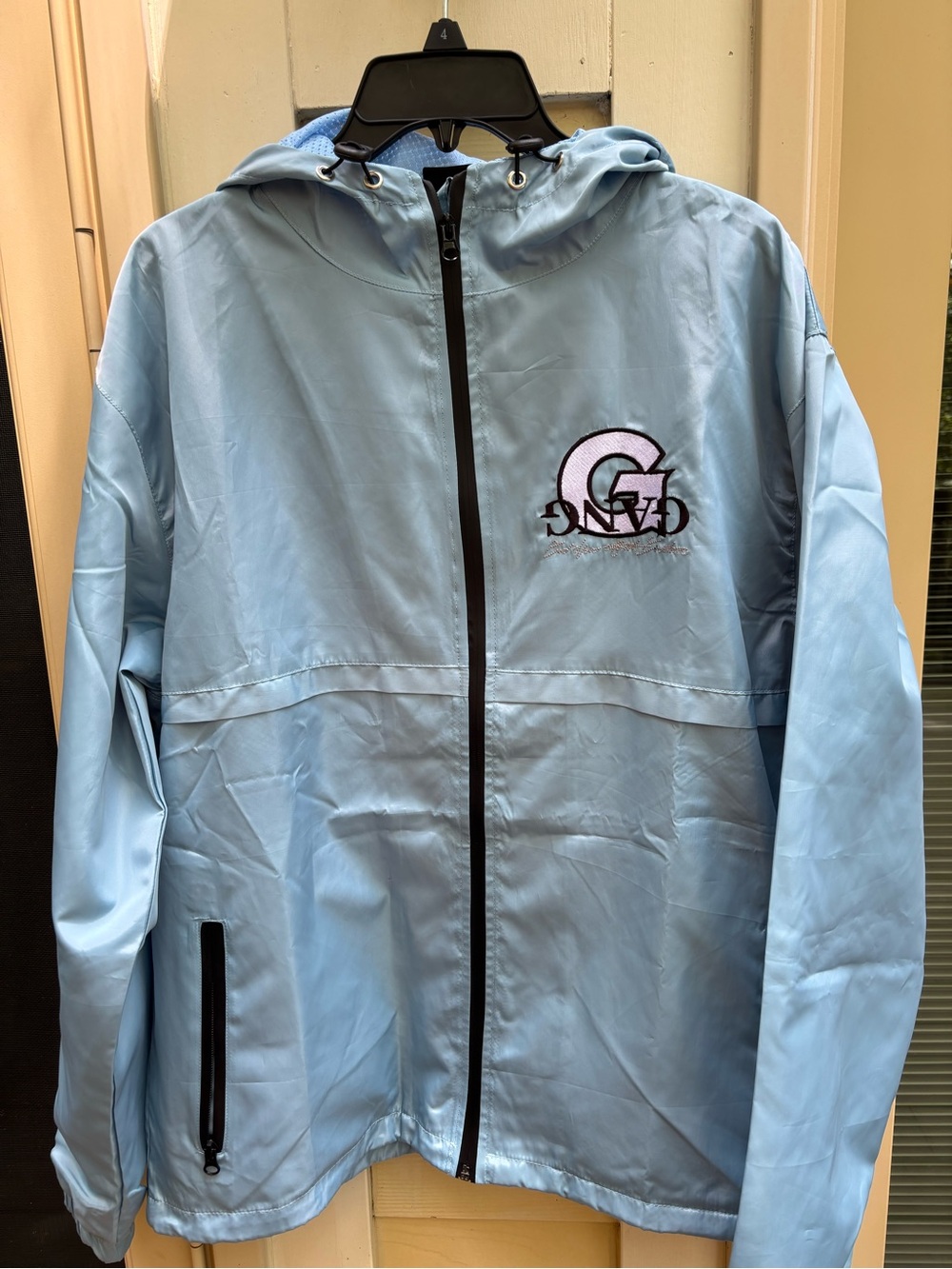Gang Brand Blue Embroidered Logo Jacket